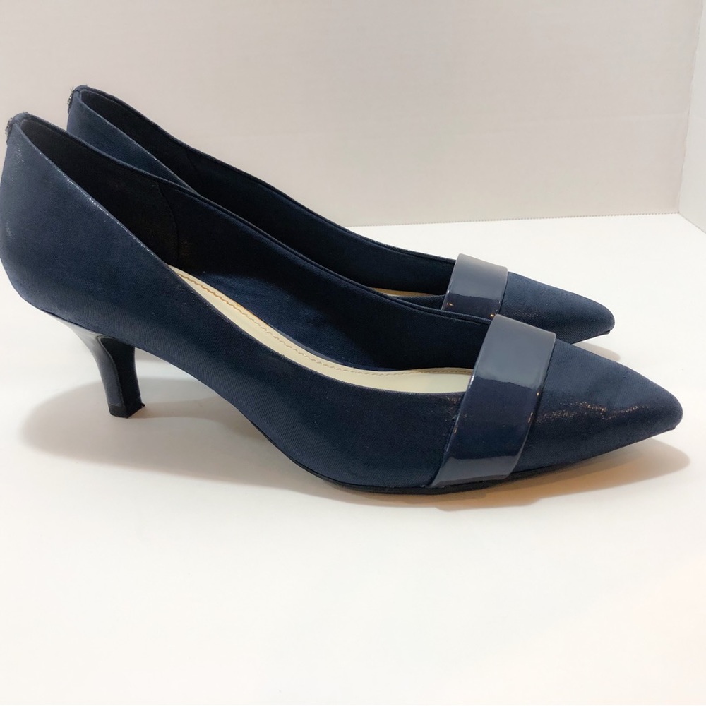 ANNE KLEIN iflex Women’s Navy Ferri Kitten Heels Size 9.5